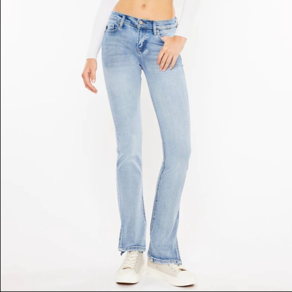 Nadia Y2K Slit Bootcut Jeans (1-20W)