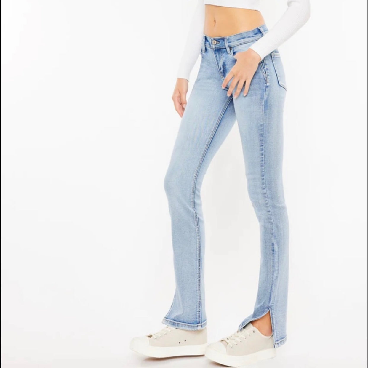 Nadia Y2K Slit Bootcut Jeans (1-20W)