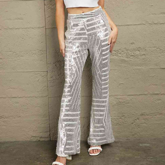 Sequined Flare Pants