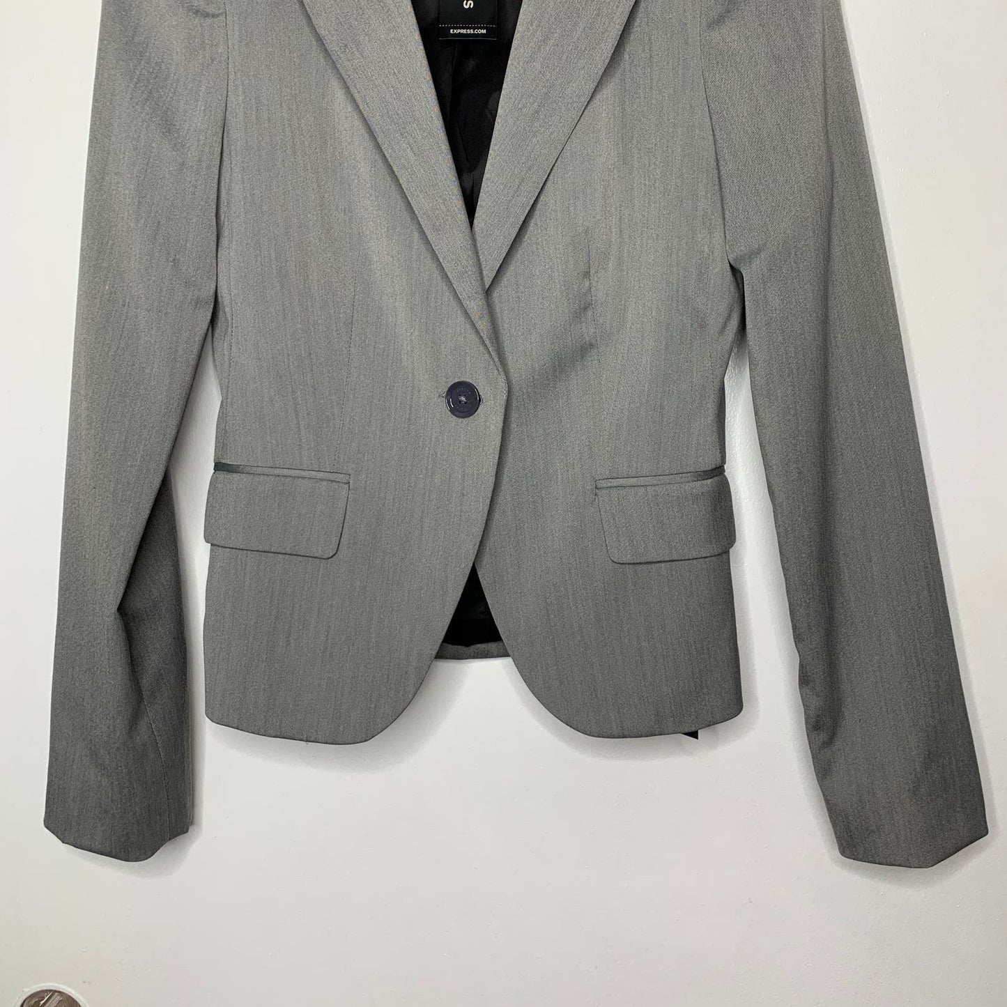 NWT gray cropped blazer jacket SZ 0