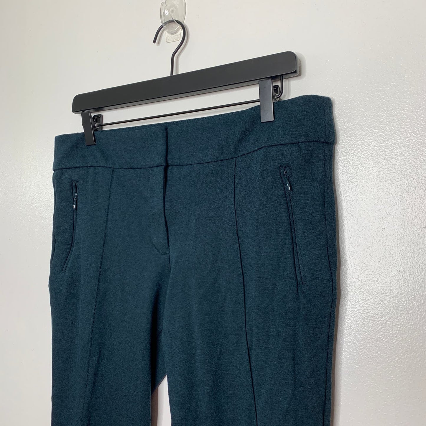 Teal ponte style seamed dress pants SZ 10 TALL