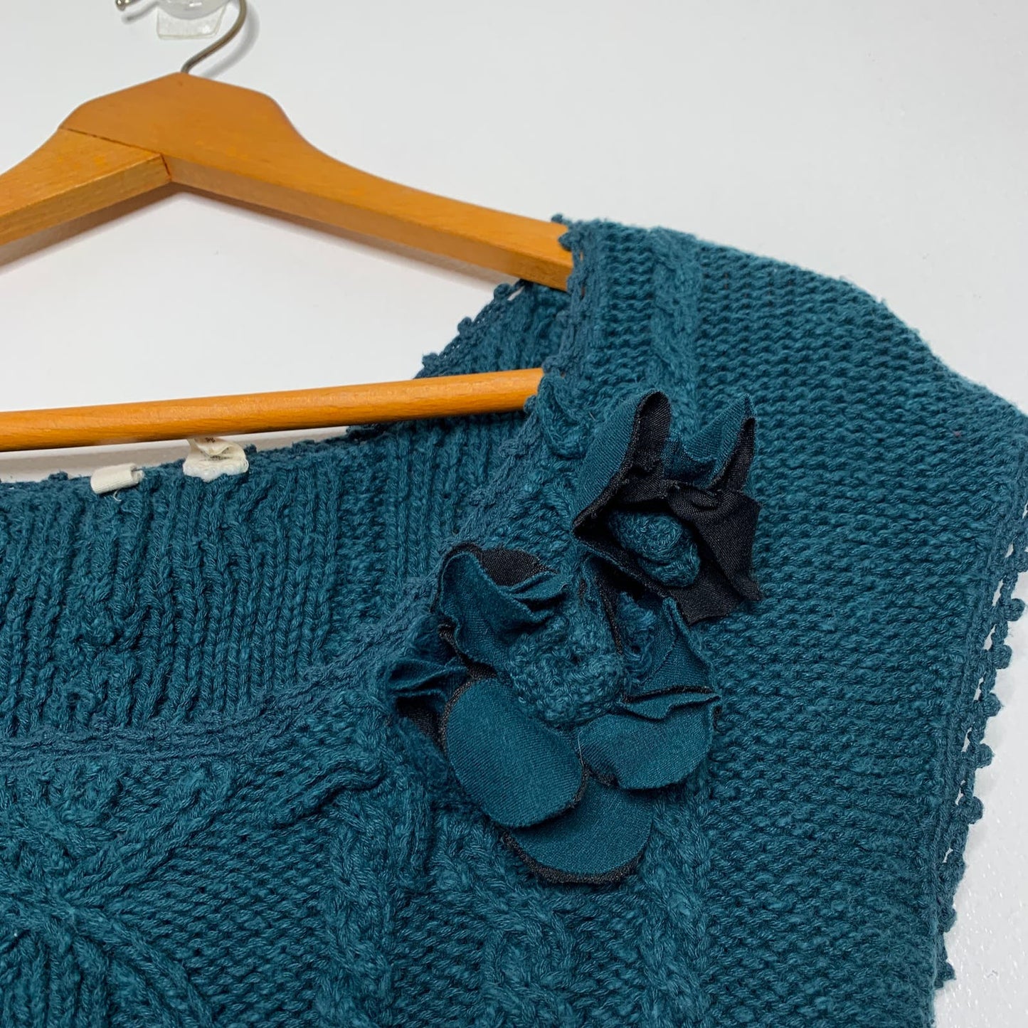 moth Water's Edge teal knit sweater dress SZ S