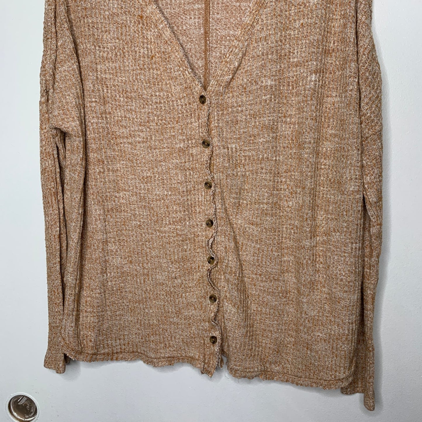 Out From Under rust ribbed knit cardigan SZ S