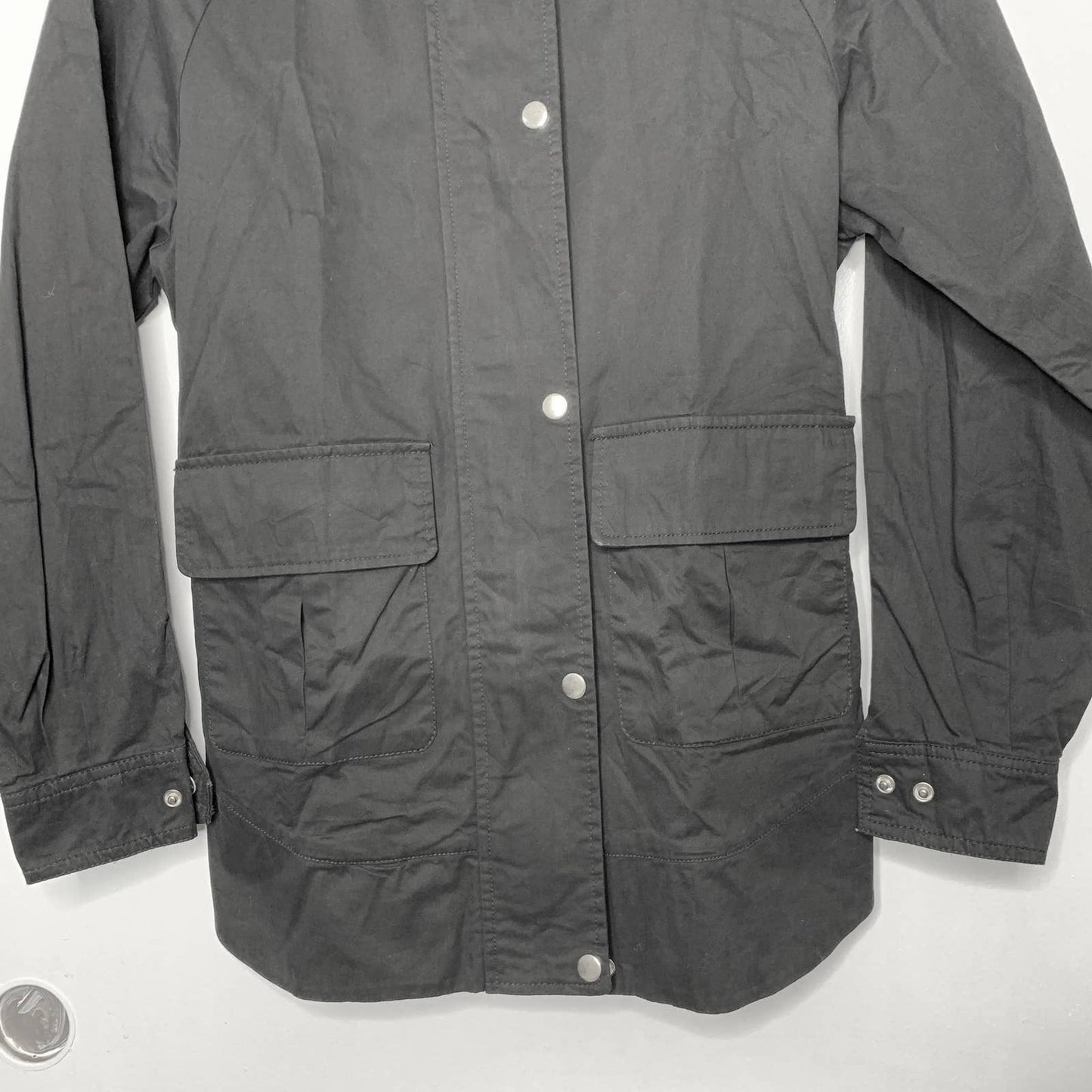 Hooded military style utility jacket SZ S