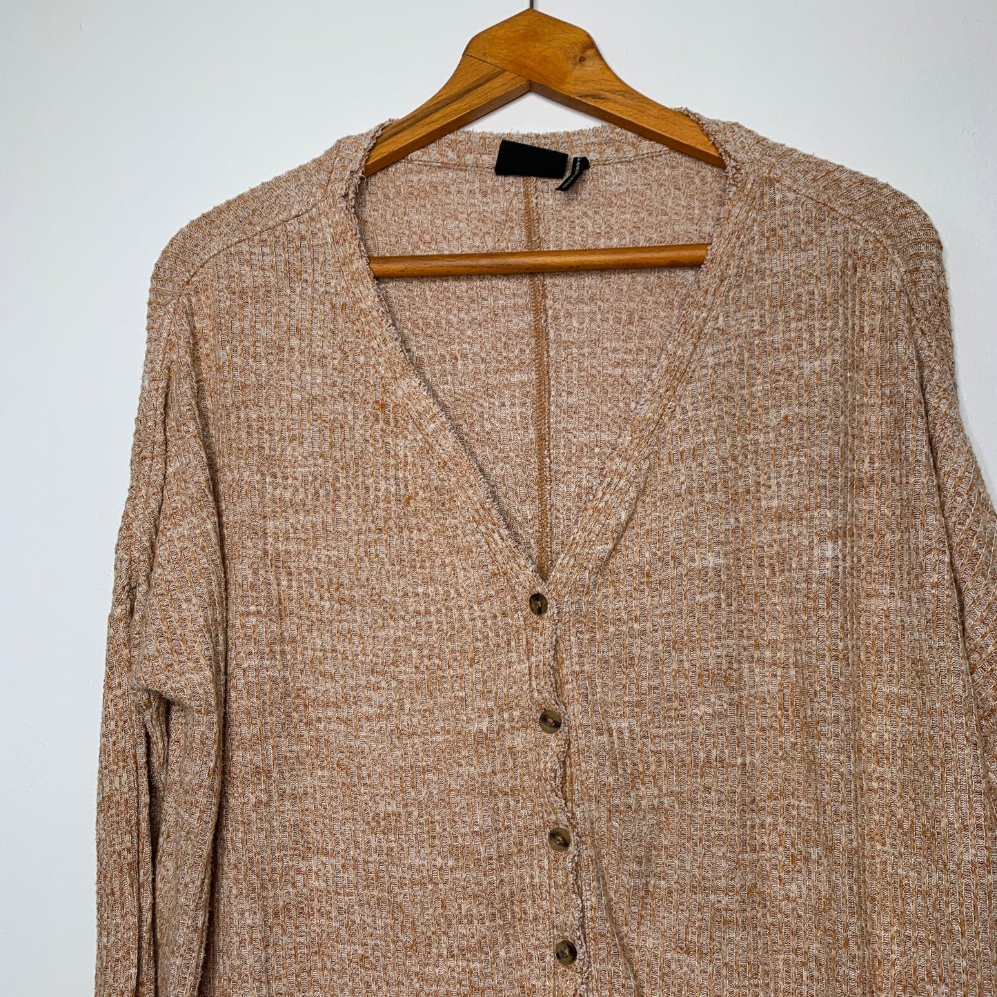Out From Under rust ribbed knit cardigan SZ S