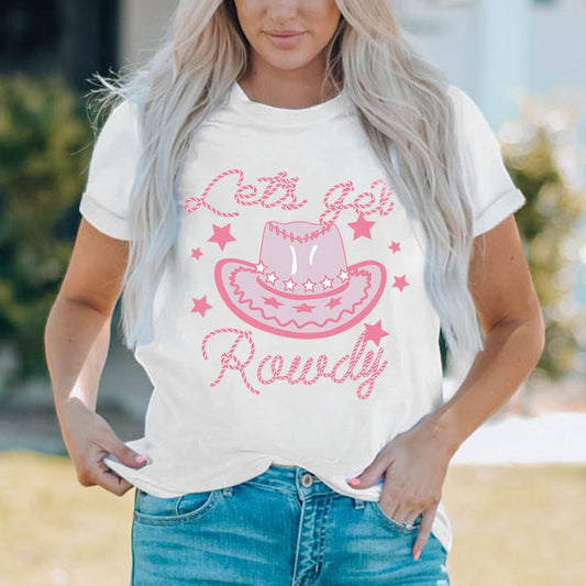 LET'S GET ROWDY Cowboy Hat Graphic Tee