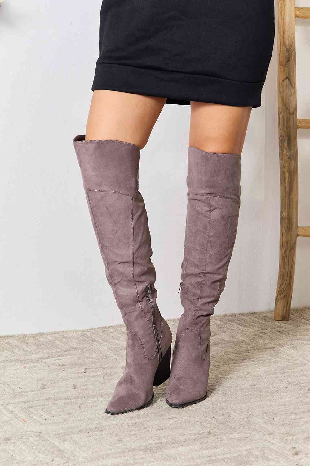 Suede Over the Knee Boots (6-10)