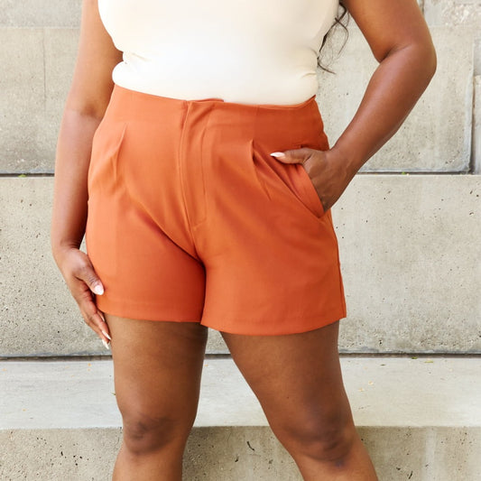 Every Little Thing High Waisted Shorts in Ochre