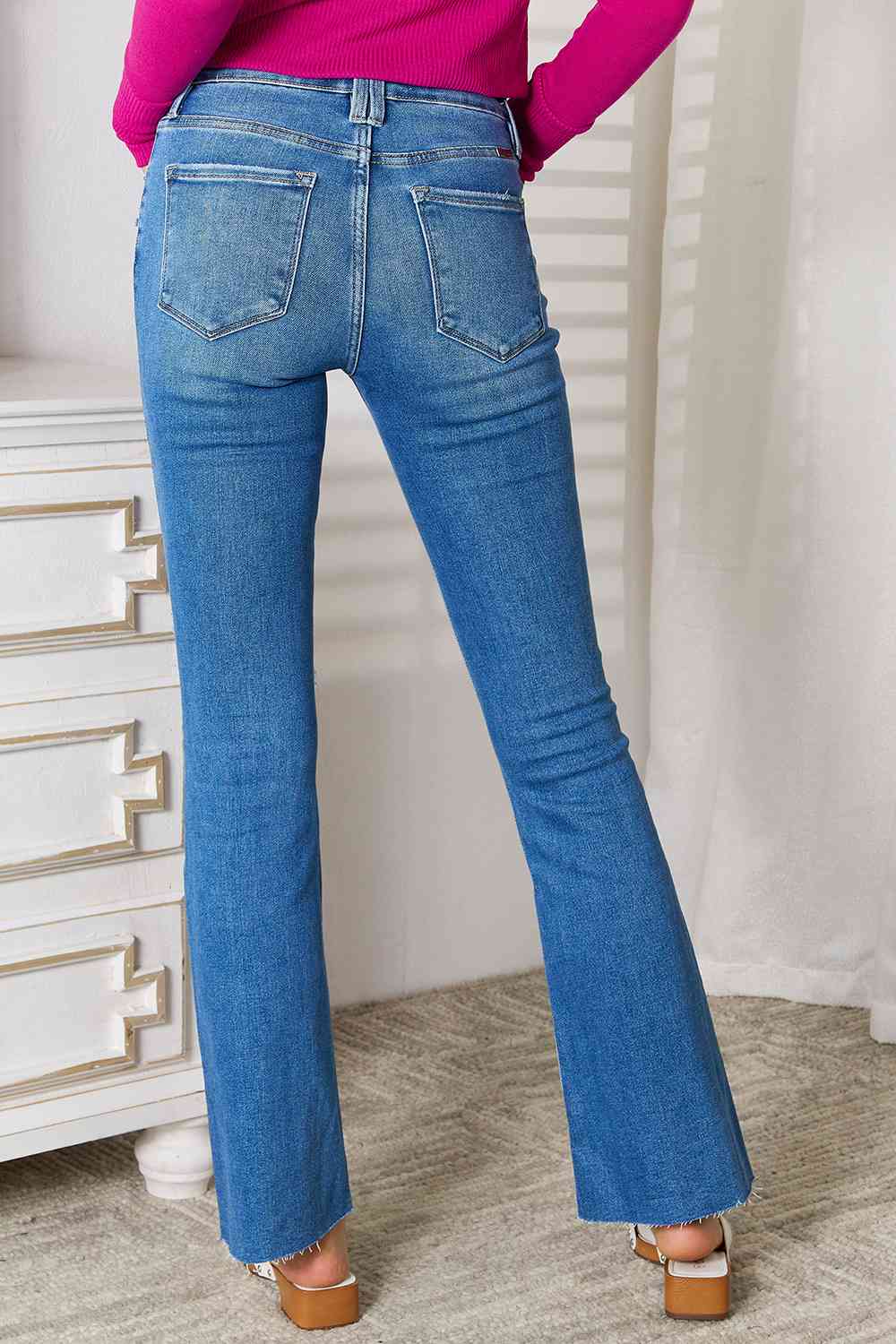 Distressed Bootcut Jeans (7-22W)