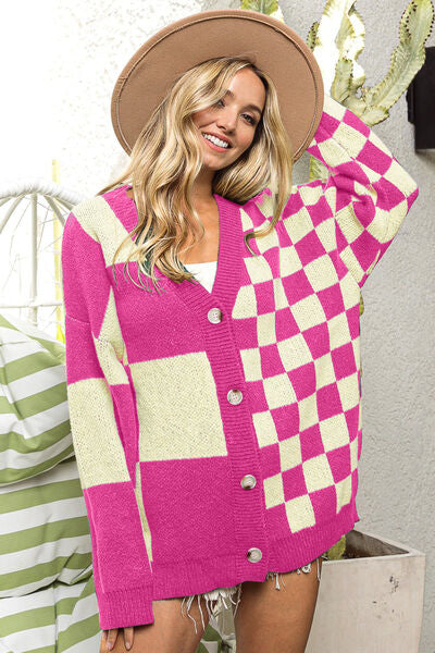 Kendall Checkered Cardigan (S-XL)