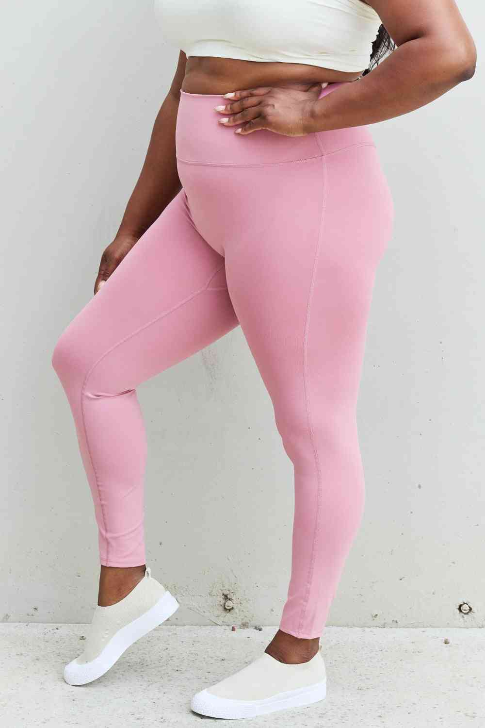 Fit For You High Waisted Active Leggings in Light Rose (S-3X)